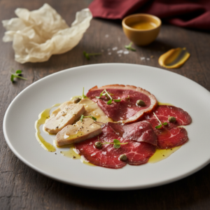 Carpaccio mixte Foie gras / Magret / Bœuf Aubrac