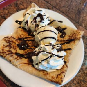 Crêpe avec 1 boule au choix