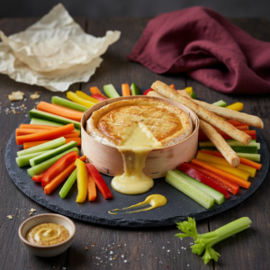 Camembert au Four avec légumes crus