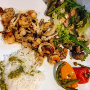 Mixte Seiche, St Jacques, Crevettes